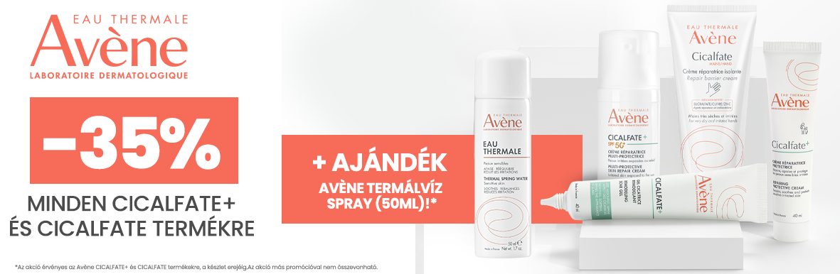 Avène Cicalfate+ akció — 35% kedvezmény és ajándék termálvíz spray
