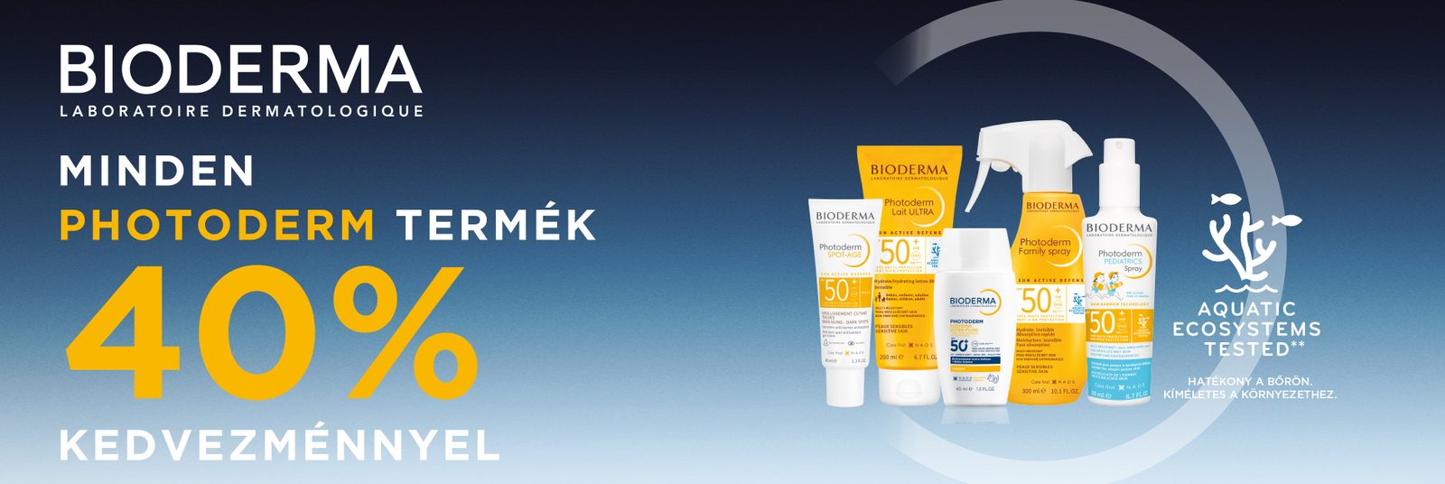 Bioderma Photoderm fényvédő akció — 40% kedvezmény