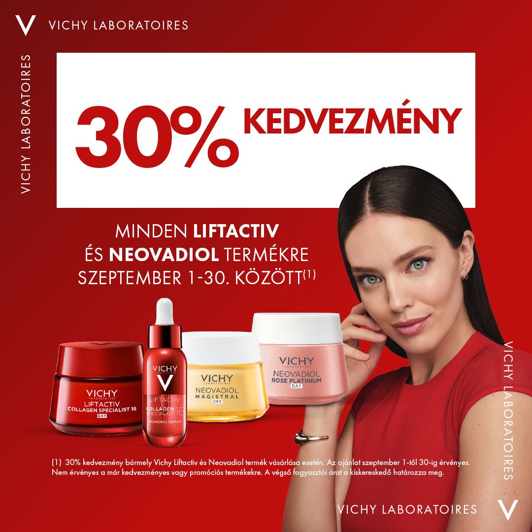 Vichy Liftactiv és Neovadiol akció — 30% kedvezmény